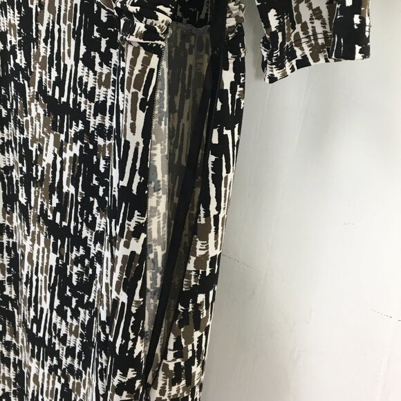 Ann Taylor Scoop Neck Short Sleeve Midi Abstract Dress Sz 6 EXCELLENT Condition - Picture 6 of 7